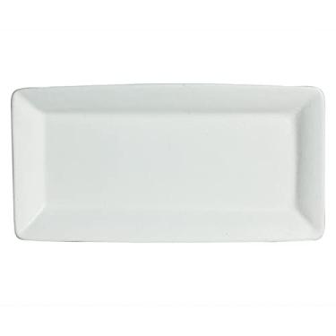 Imagem de GET PU043WW Travessa retangular Bugambilia para servir, 44,5 x 22 cm, branco mod, grande