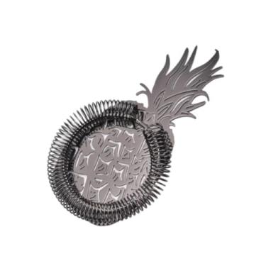 Imagem de IEUDNS Coador de, ferramenta de bar em formato de abacaxi, leve, reutilizável, multiuso, separador de gelo, coador de gelo para clube, restaurante, Preto