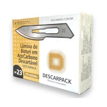 Imagem de Lâmina Para Bisturi Em Aço Carbono N 23 100un - Descarpack