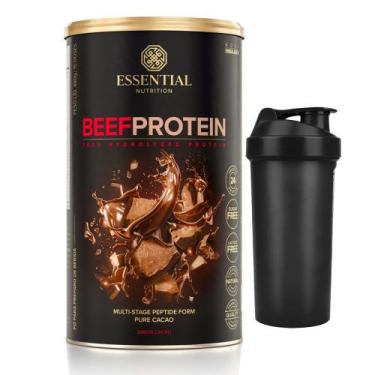 Imagem de Beef protein Cacao 480g - Essential Nutrittion + Coqueteleira - Essent