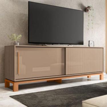 Imagem de Rack para TV Até 65 Polegadas Mondrian 2 Portas Ripado 3d Sued/Freijó 