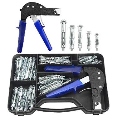 Imagem de TOVOT 77PCS Wall Anchor Setting Tool Heavy Duty Hollow Wall Anchor Tool with 5 Sizes Molly Bolts Hollow Drive Wall Anchor Screw Kit (M4 M5 M6)
