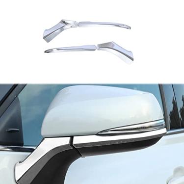 Imagem de Hyorabyn Acessórios de carro para Toyota Highlander 2020 2021 2022 2023 capas de espelho retrovisor guarnição de moldagem lateral da porta 4 peças prata