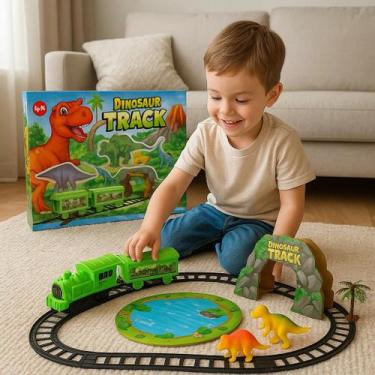 Imagem de Brinquedo Trem Elétrico Locomotivo COM Trilho Dos Dinossauros - DDG TO