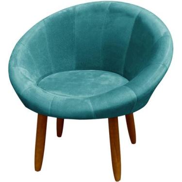 Imagem de Poltrona Roma para Sala de Estar Decorativa Cadeira Estofada Resistent