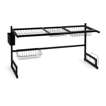 Imagem de Escorredor de Louças Suspenso para Cozinha, Organizador de Pratos, Copos e Talheres, Cromado