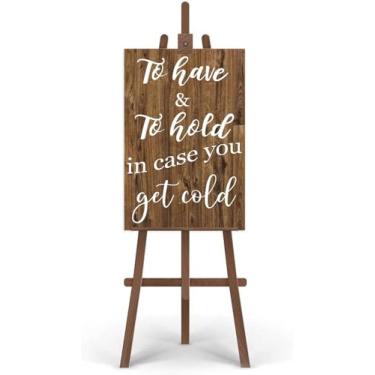 Imagem de Eletina Placas De Madeira Para Ter E Guardar Caso Sinta Frio, Cobertores Convidados Casamento, Xale Pashmina, Placa Cobertor Decoração Cozinha, Café, Pub, Rústica, Presente 18X12"