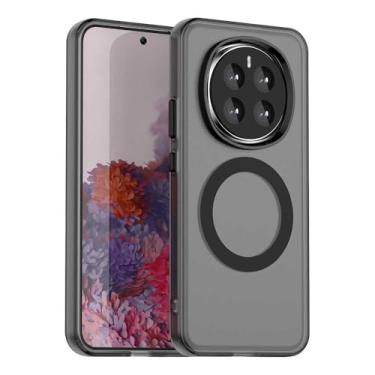 Imagem de Pzwoxukhov Capa compatível com Honor Magic 7 5G, compatível com Magsafe, capa magnética à prova de choque, compatível com Honor Magic 7 5G capa preta