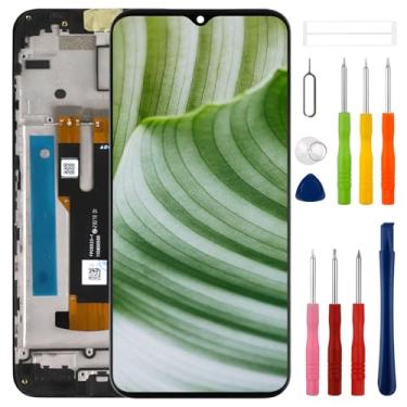 Imagem de [com moldura] Substituição de tela LCD SWARK para Nokia C32 2023/C22 Touch Screen Digitalizador de Substituição com Kit de Ferramentas de Reparo Atualizado - Preto