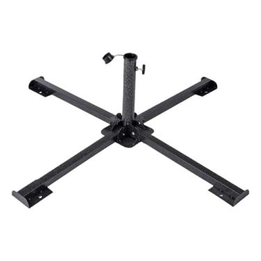 Imagem de Base Para Guarda-Sol Exterior | Base Metálica para Sombrinha de Jardim | Suporte Grande para Terraço Deck Jardim Café Praia