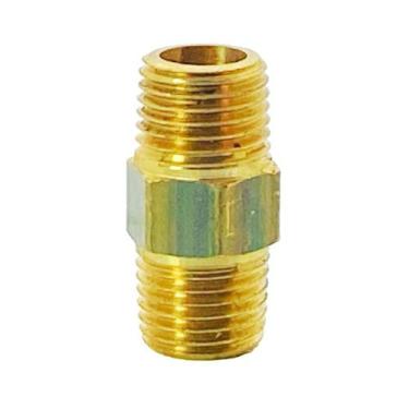 Imagem de Niple Duplo Latão NPT 1/4 x 1/4 Macho Roscável - ALUMEGAS, Novo