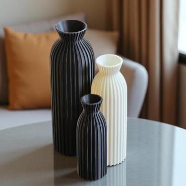 Imagem de Vaso Cachepot Risco Elegante: O Toque de Sofisticação! (Verde militar, 17cm)