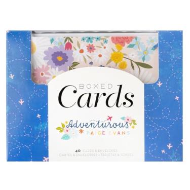 Imagem de Cartões e envelopes Paige Evans em branco, pacote com 40 envelopes A2 com cartões variados para todas as ocasiões e notas de agradecimento - 10 designs exclusivos, aventureiros