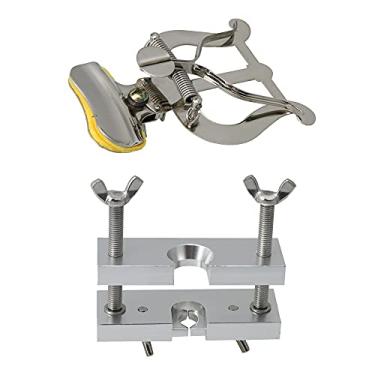 Imagem de Yibuy Pasta de música de metal prata peças de instrumentos de latão com extrator de trompete