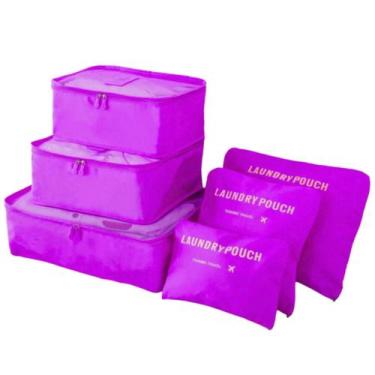 Imagem de Kit Necessaire Organizador Bolsa Mala Viagem 6 Peças Premium - Genéric