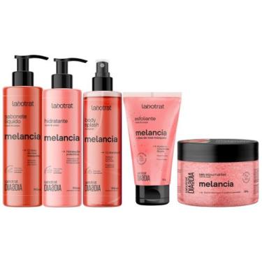 Imagem de Kit Banho Premium Labotrat Melancia Completo 5 Produtos Corpo E Rosto 
