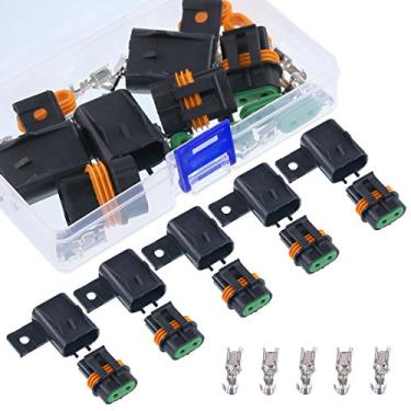 Imagem de Swpeet Kit de montagem de fusível ATO ATC à prova d'água com 5 unidades ideal para fusíveis ATO ATC