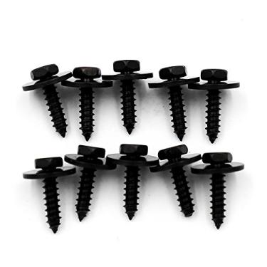 Imagem de DiER 10 peças de parafuso de aço para pára-choques BMW escudos de motor protetor contra respingos preto