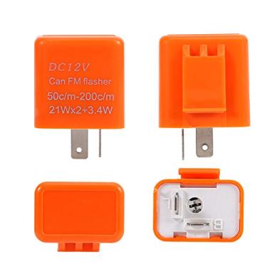 Imagem de Speed ​​LED Plasher relé Motocicleta Indicador de Giro 2 Pinos 12V - Peças de Reposição Iluminação e Flashers Elétricos Elétricos (Laranja)