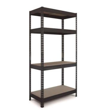 Imagem de Estante Rivet 176x40x75cm com 4 Prateleiras Metal Cinza Fixser