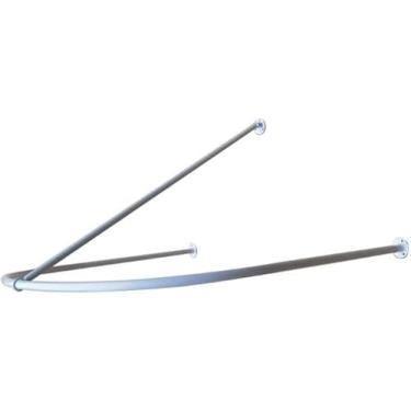 Imagem de Varão De Cortina De Loja De Roupas, Varão De Cortina Para Pendurar Na Parede, Varão De Vestiário De Privacidade - Prateleira Semicircular Em Forma De Anel, White, 100x80x50cm