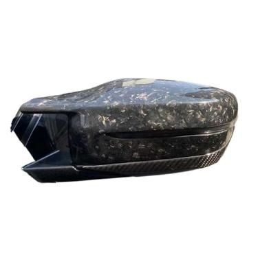 Imagem de Substituição LHD RHD compatível para M3 M4 G80 G82 G83 Real Fibra de Carbono Espelho Retrovisor Capa Forge Car Side Rearview Caps Case Shell(LHD Forge)