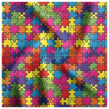 Imagem de Tecido Malha Tensionada Estampada Quebra Cabeça Autismo 1,7 - FABRIKA 