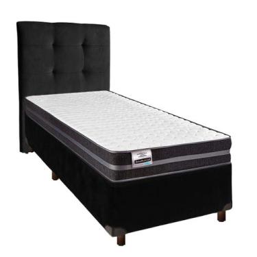 Imagem de Cama Box + Colchão Solteiro Molas Ultralastic Bogota Inducol + Cabecei