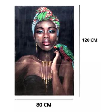 Imagem de Quadro Decorativo Africana Arara Óleo 120x80  - Vacheron