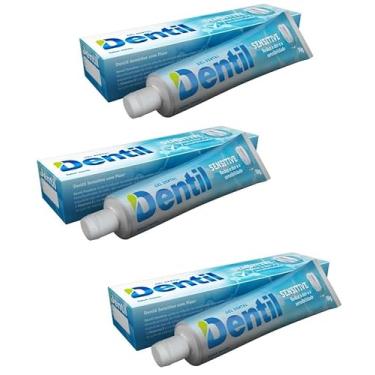 Imagem de Kit c/ 3 Creme Dental Dentil Sensitive Gel C/fluor menta 90g