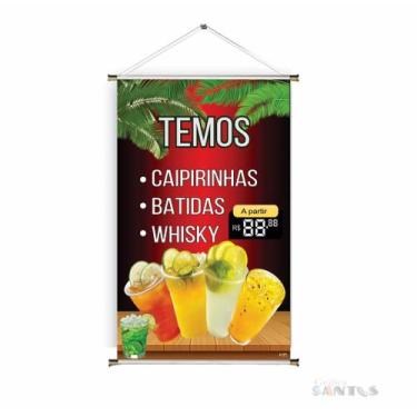 Imagem de Banner pronto Caipirinha/Batida/Whisky BA 041 medida 45x70 cm arte pro