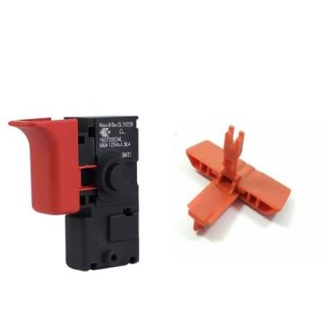 Imagem de Kit gatilho (interruptor) e comutador de reversão p/GSB 13RE - BOSCH