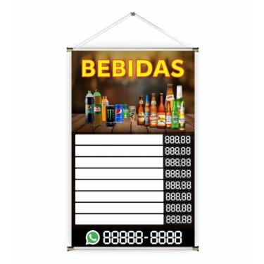 Imagem de Banner pronto Bebidas BA 033 medida 45x70 cm arte pronta