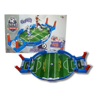 Imagem de Brinquedo Mini Jogo Futebol Arena Pebolim Pinball 18 peças - Wellkids