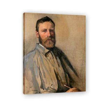 Imagem de Arthur Heseltine John Lavery Classic Realist Portrait & War Scene Canvas Art – Decoração de parede de arte irlandesa para casa 30 x 39 cm emoldurada