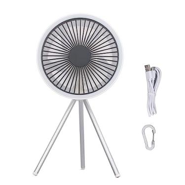 Imagem de TRIPOD DESK VENTILADOR USB BATERIA RECARREGÁVEL OPERADA VELOCIDADE 3 VELOCIDADE AJUSTÁVEL PORTÁTIL DE PENSAMENTO COM LUZ PARA CAMPAGAMENTO INTERIOR ESCRITÓRIO DE VIAGEM HOME ABS (Branco)