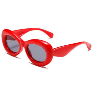 Imagem de Óculos de sol retrô com armação redonda, moda masculina e feminina, tendência luxuosa, punk, verde (C2)