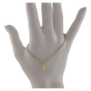 Imagem de Pulseira Feminina Ouro 18k 750 Elo Português Ns Graças 17 Cm - JOIE JO