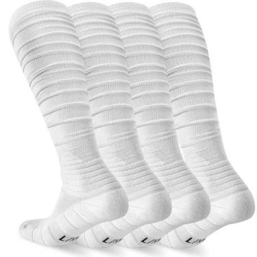 Imagem de Meias de futebol Dingcooler Scrunch Extra Long, pacote com 2 unidades,