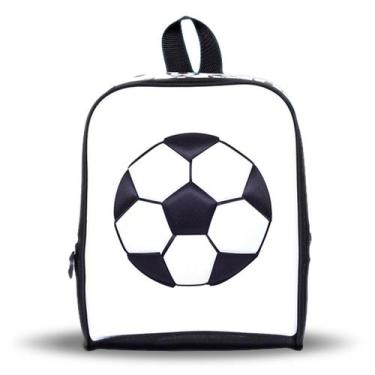 Imagem de Lancheira Térmica Bola De Futebol Escolar Infantil Klizz, Branco