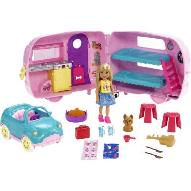 Imagem de Conjunto de brinquedos Toy Car & Camper Barbie Club Chelsea com boneca e acessório