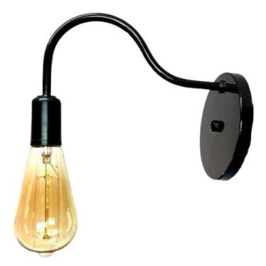 Imagem de Arandela Luminária de Parede Preto Vintage Retrô Industrial Soquete E2