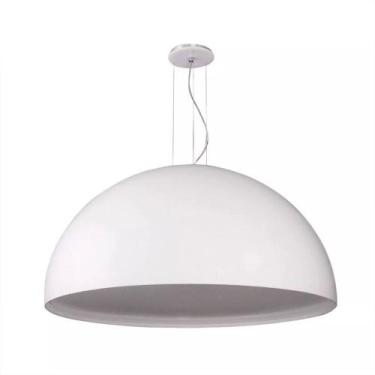 Imagem de Luminária Pendente Meia Lua 100cm Redondo Branco Luna - Bella Italia, 