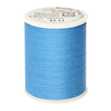 Imagem de Nozue Sonoko Linha para miçangas – Linha de costura japonesa 100% nylon para fabricação de joias, cor azul, 78 dtex, ultrafina, 100 m (110 jardas)