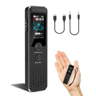 Imagem de Gravador de voz digital Tonnlog V69 128GB com redução de ruído