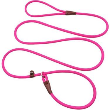 Imagem de Coleira Slip Lead Control MayPaw para cães No Pull, 7 pés, rosa vermel