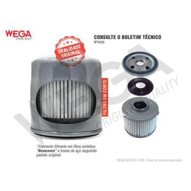 Imagem de Filtro oleo vw up tcros virtus polo tiguan voyage 3cil - WEGA