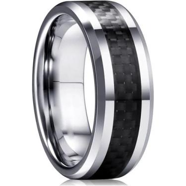 Imagem de Anel Masculino Feminino Prateado Homem Preto - Jewelery,  25