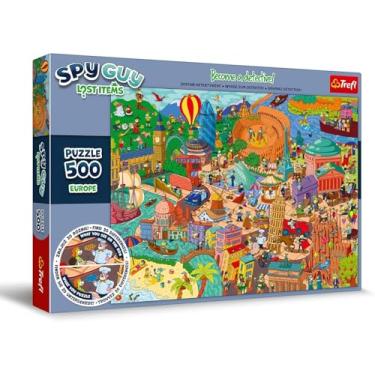 Imagem de Trefl - Quebra-cabeça Spy Guy Lost Items: Europa - 500 itens, torne-se detetive e encontre 20 diferenças, itens perdidos, entretenimento criativo para adultos e crianças a partir de 10 anos