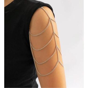 Imagem de Bodychain Borychain de Braço Ombreira banhado Ouro e Prata - Dondocas.